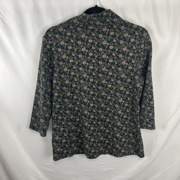 Seasalt Cornwall Floral Green Mockneck Top Womens Size 6 - Picture 5 of 8
